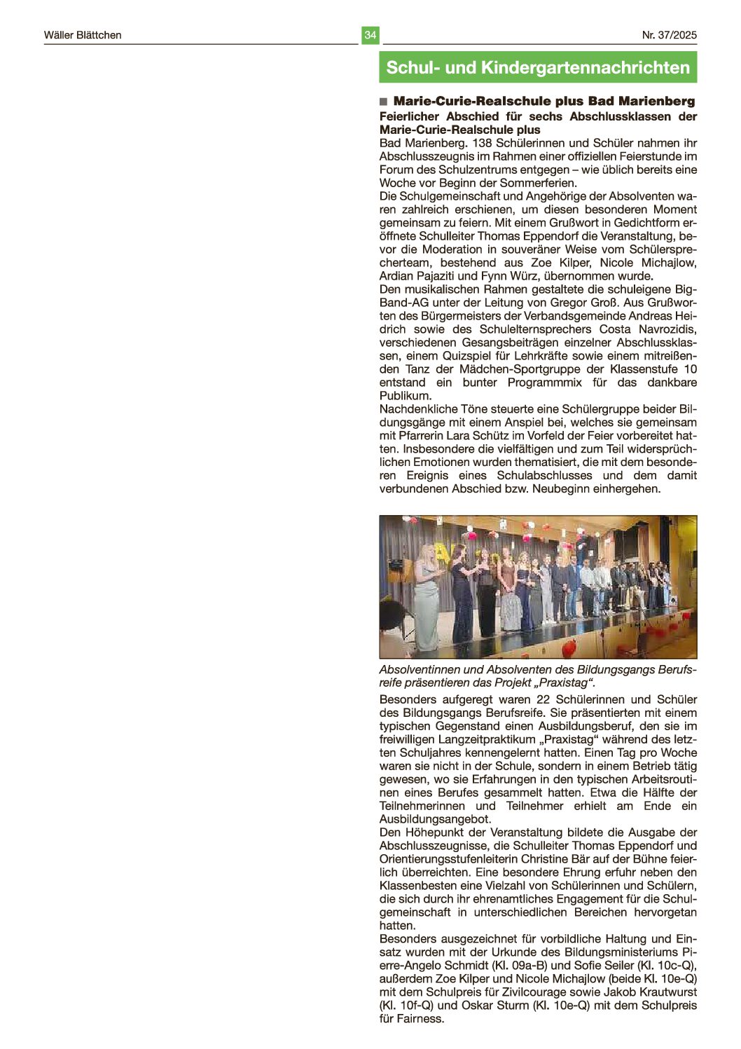 2025-09_Entlassfeier_WällerBlättchen37-2025_S.34f